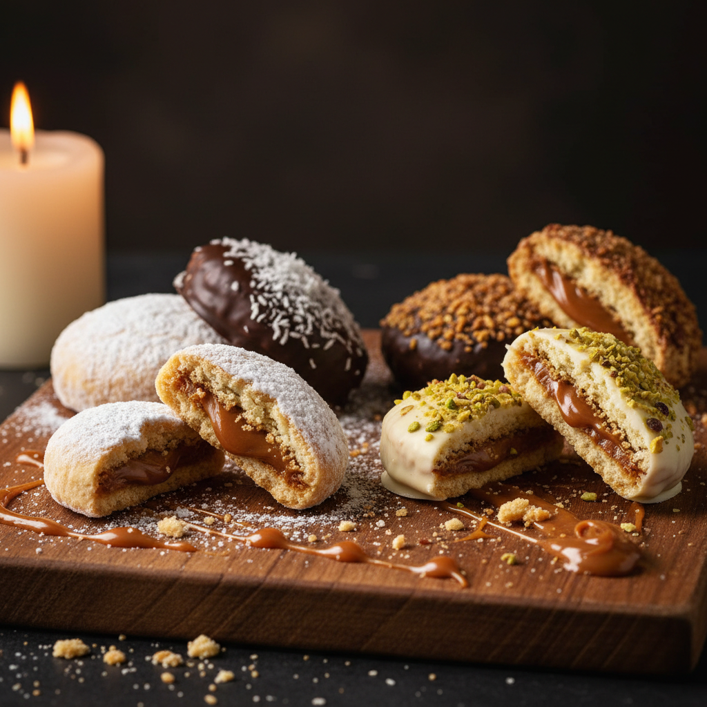 Alfajores premium - estilo rústico artesanal